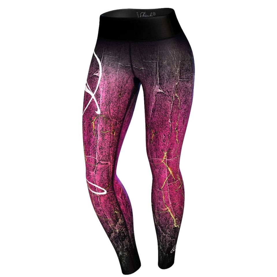 Anarchy apparel lange tight Demonia black/pink dames (foto 1)