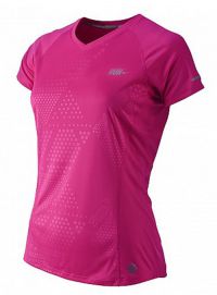 Nike Shirt k/m Embossed roze dames