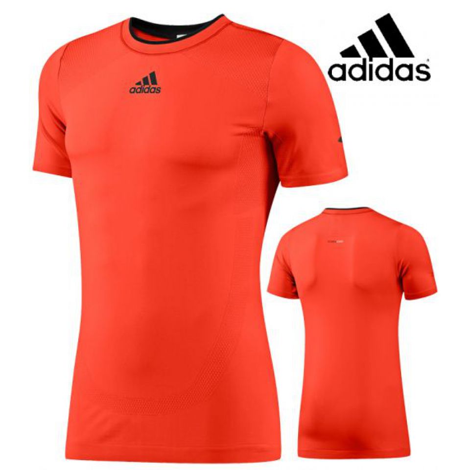 ritme versieren antenne Adidas shirt k/m Sequence rood/oranje heren kopen – Heren