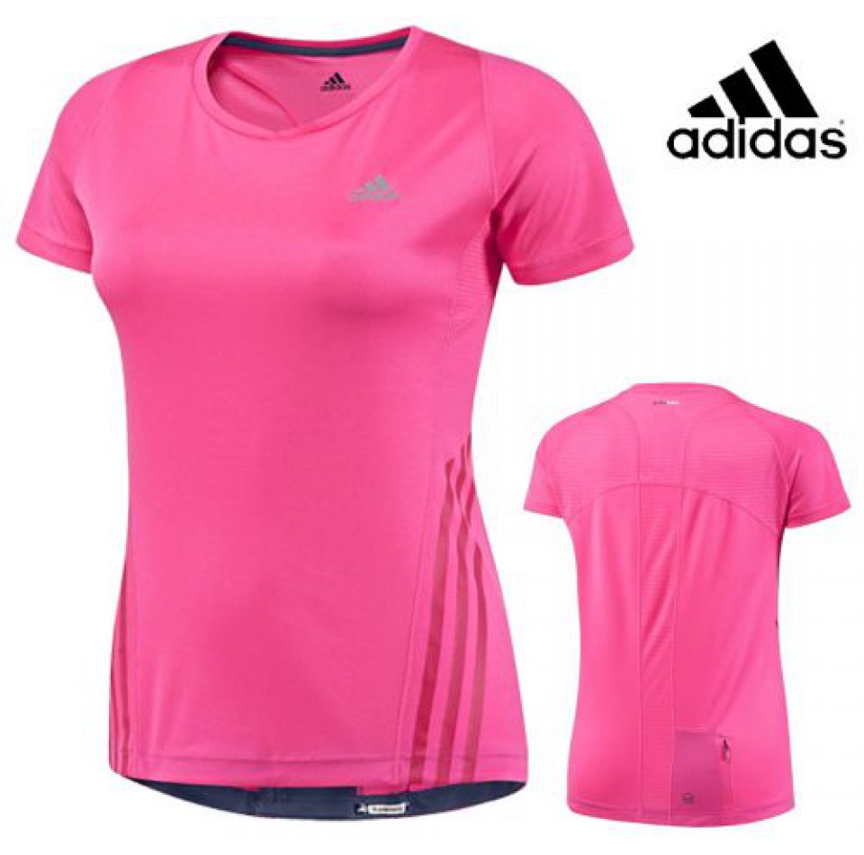 Sophie kip Aarzelen Adidas shirt k/m Supernova roze dames kopen – Dames