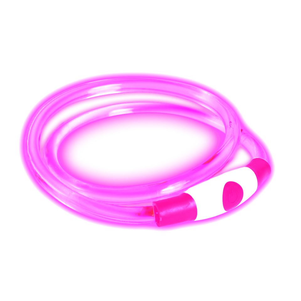 Bee-Safe Dog Led Band oplaadbaar USB roze (foto 1)