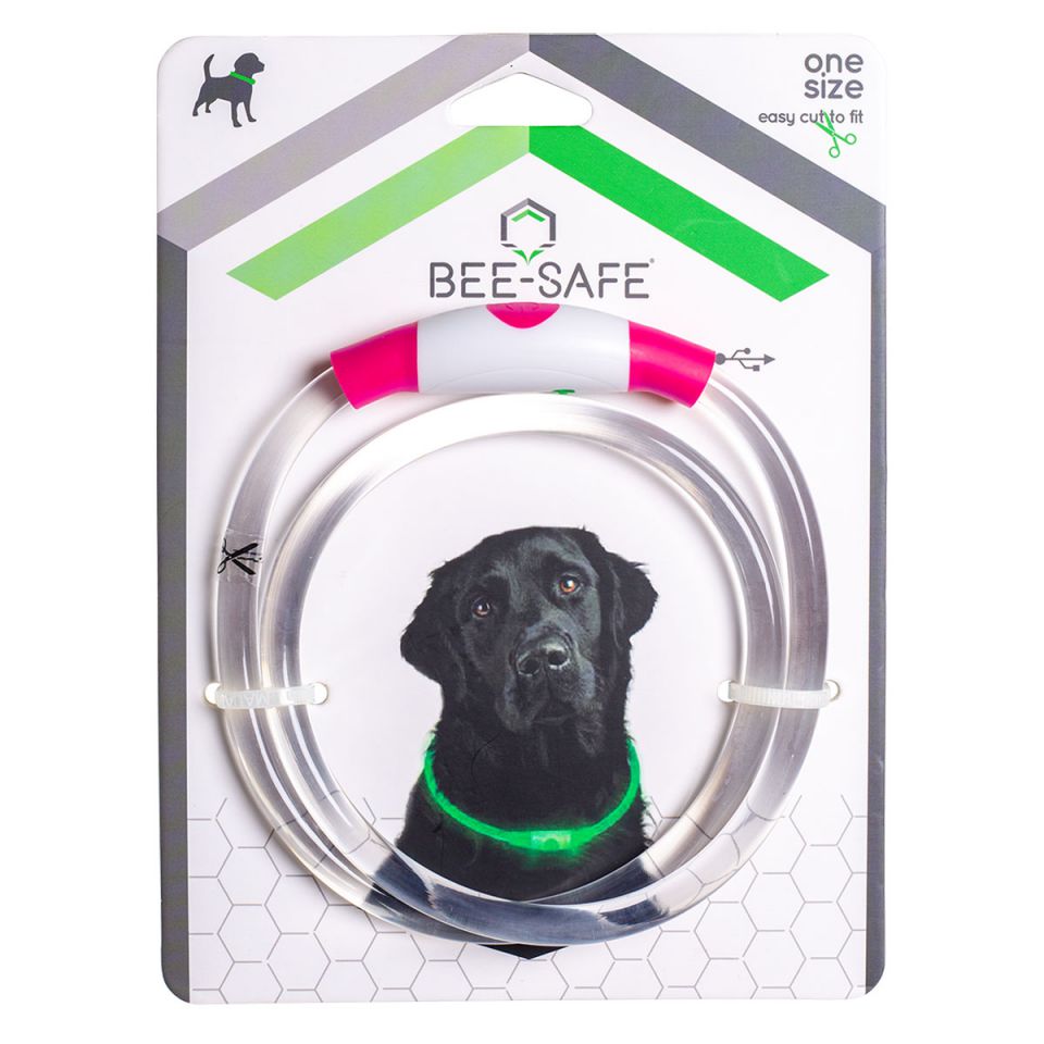 Bee-Safe Dog Led Band oplaadbaar USB roze (foto 4)