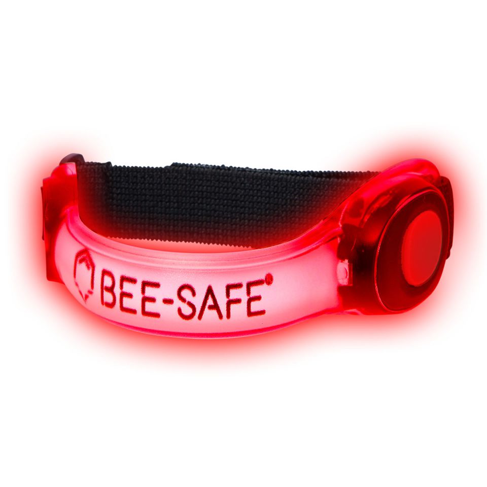 Bee-Safe armband LED reflectie rood (foto 1)