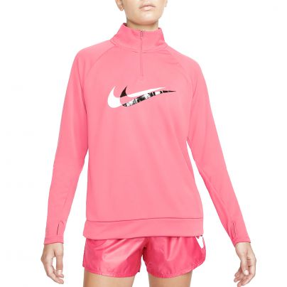 Nike shirt lange mouw 1/2 zip Swoosh Run Dames