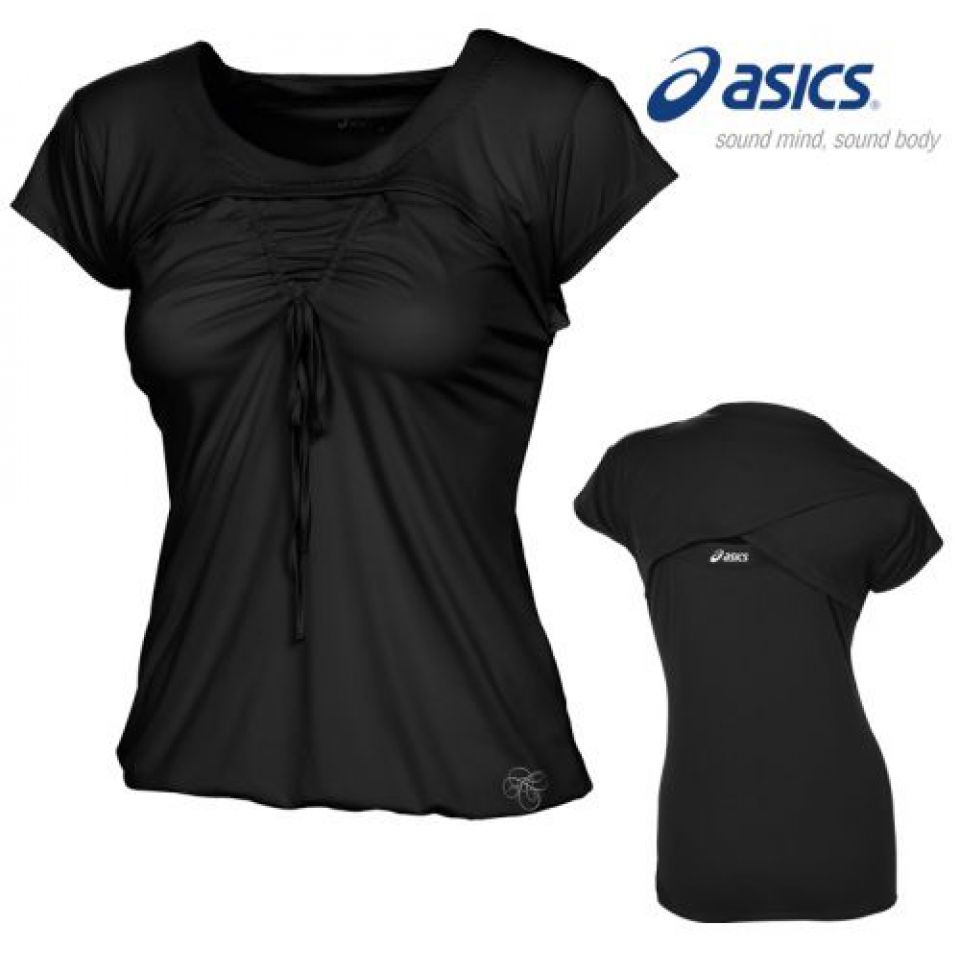 Asics Ayami Asics AY shirt k/m capsleeve zwart dames (foto 1)