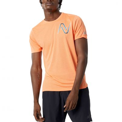 New Balance shirt korte mouw Graphic Impact Run Heren