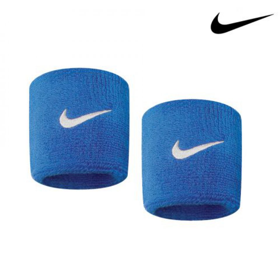 Nike wristbands swoosh lichtblauw/wit (foto 1)