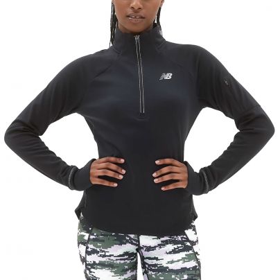 New Balance shirt lange mouw 1/2 zip Heat Grid Dames