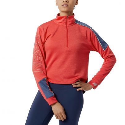 New Balance shirt lange mouw zip Accelerate Pacer Dames