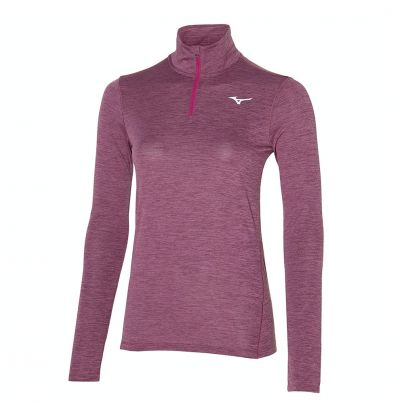 Mizuno shirt lange mouw 1/2 zip Impulse Core Dames