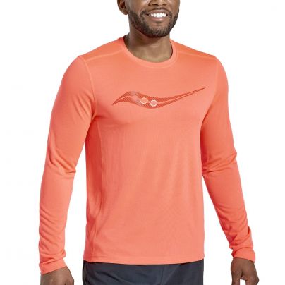 Saucony shirt lange mouw Stopwatch Graphic Heren