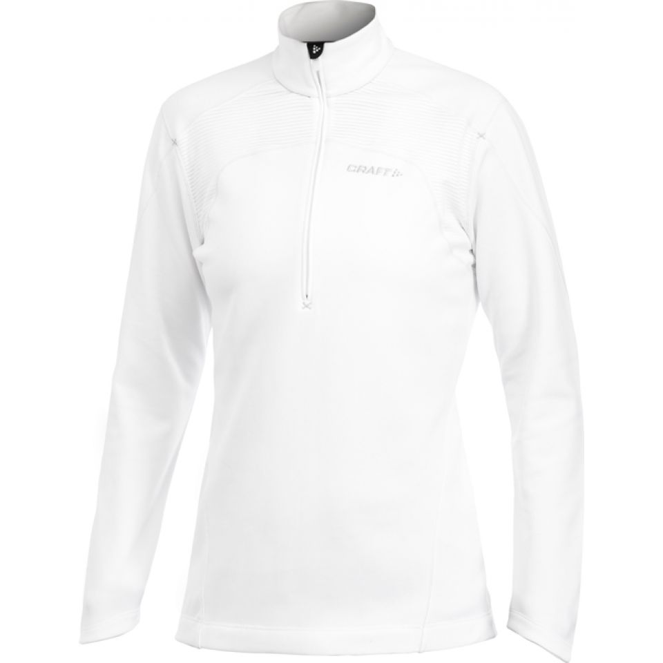 Craft shirt lange mouw BM 1/2 zip Pullover wit dames (foto 1)