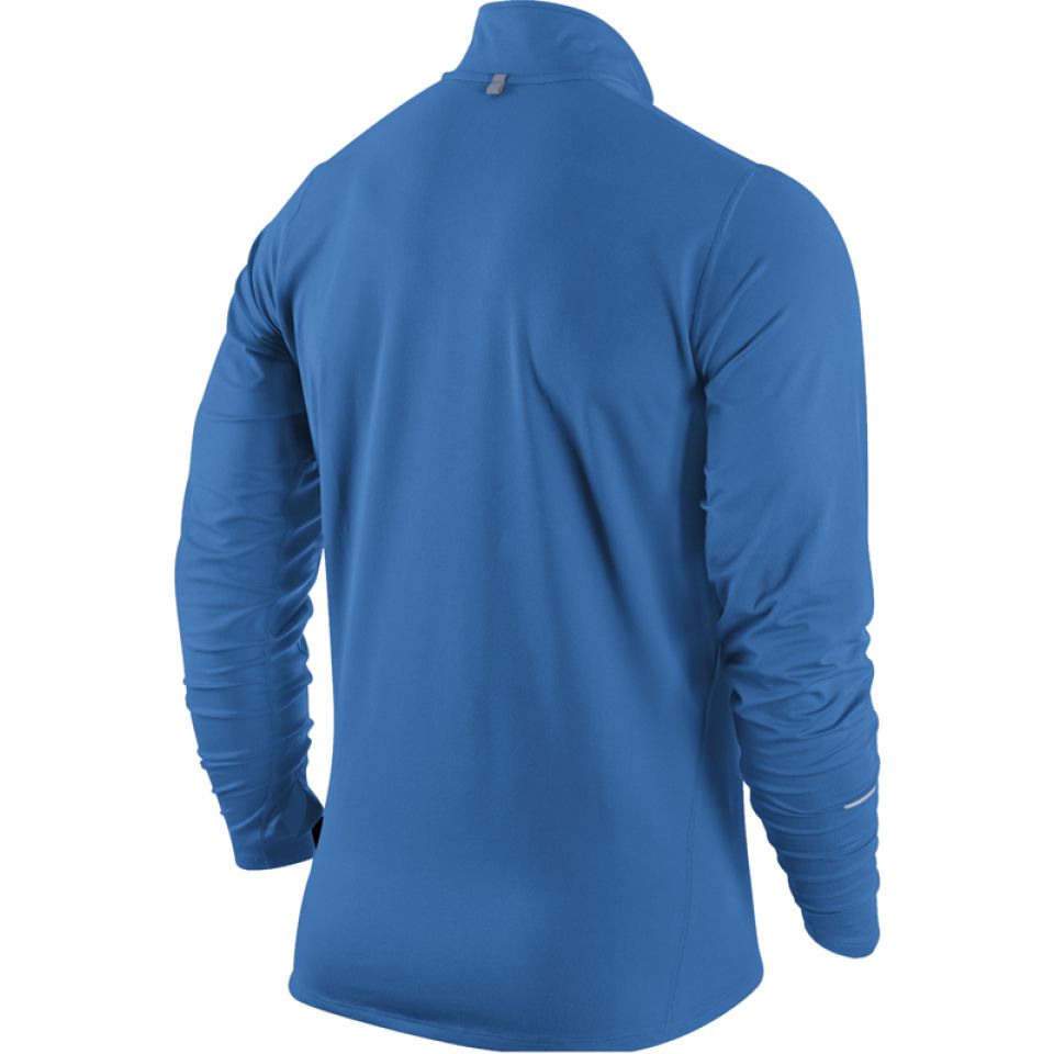 hardloopshirt met lange mouwen en rits in de kraag blauw (foto 2)