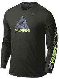 Nike shirt lange mouw Oregon grijs/groen heren (foto 1)