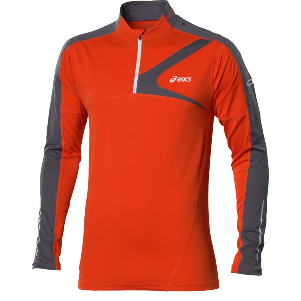 Thermisch kubiek Van God Asics shirt lange mouw zip Top oranje/zwart heren kopen – Heren