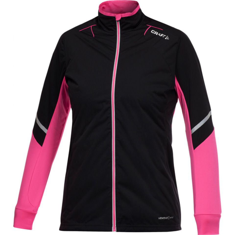 Craft jack Performance Run WP Stretch zwart/roze dames (foto 1)