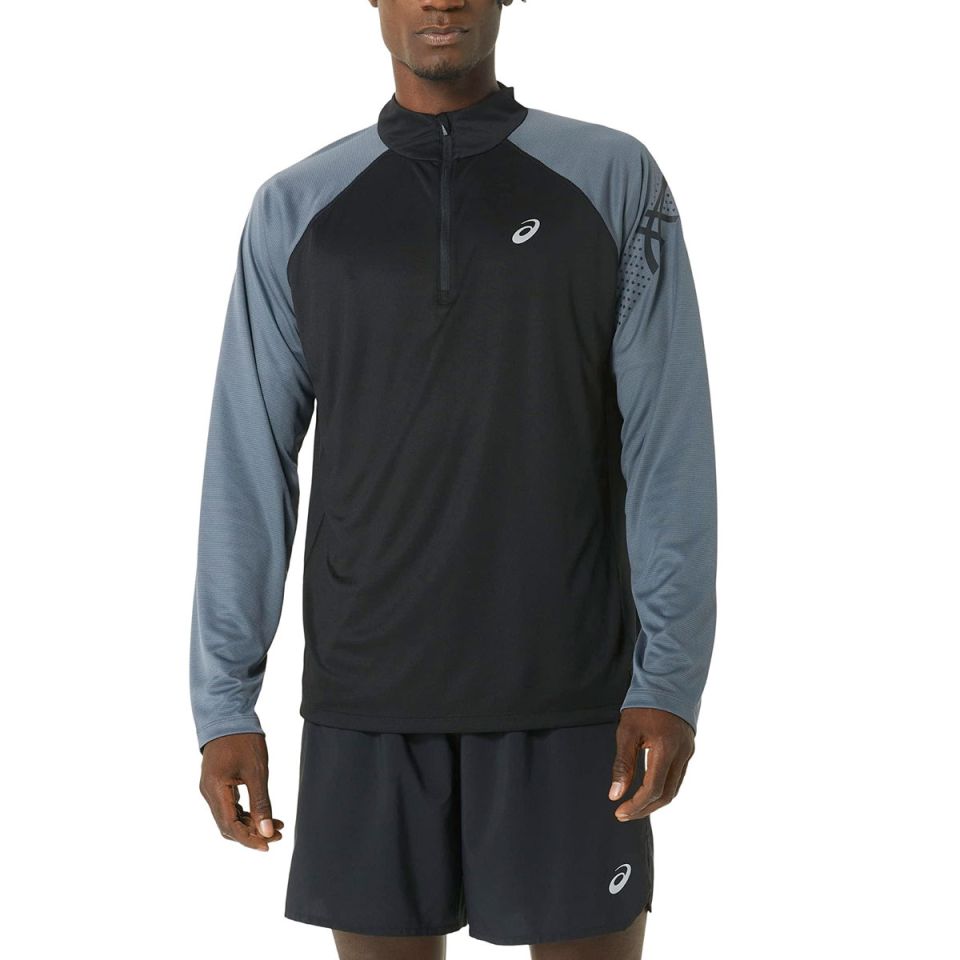 Asics shirt lange mouw 1/2 zip Icon Heren (foto 1)