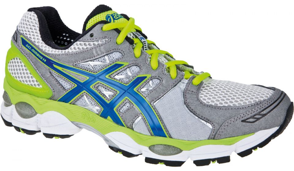 Asics Gel Nimbus 14 grijs/neon heren (foto 1)