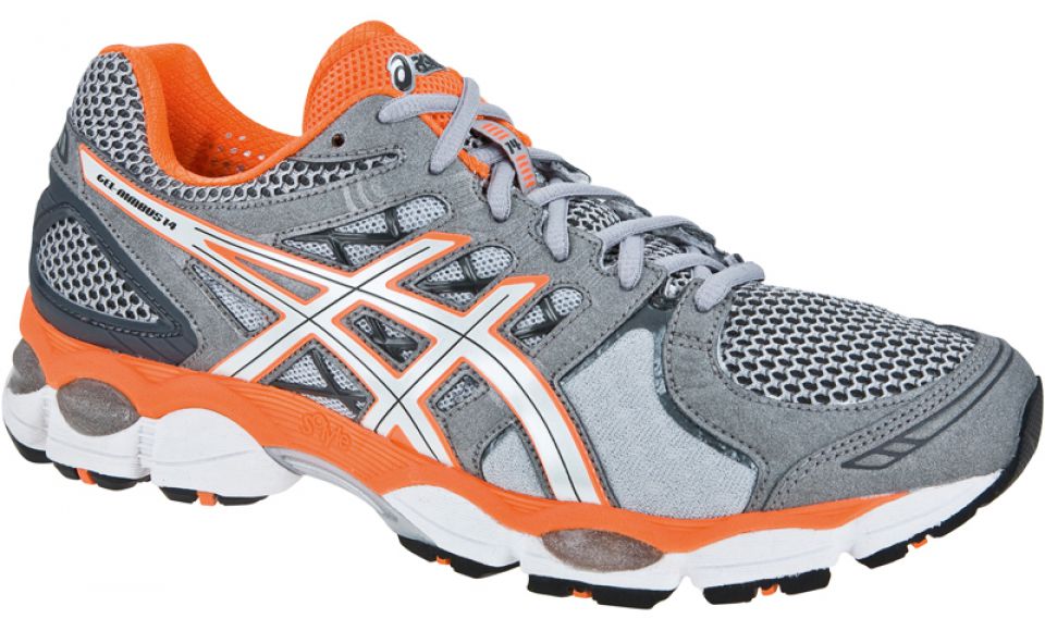 Asics Gel Nimbus 14 grijs/oranje heren (foto 1)