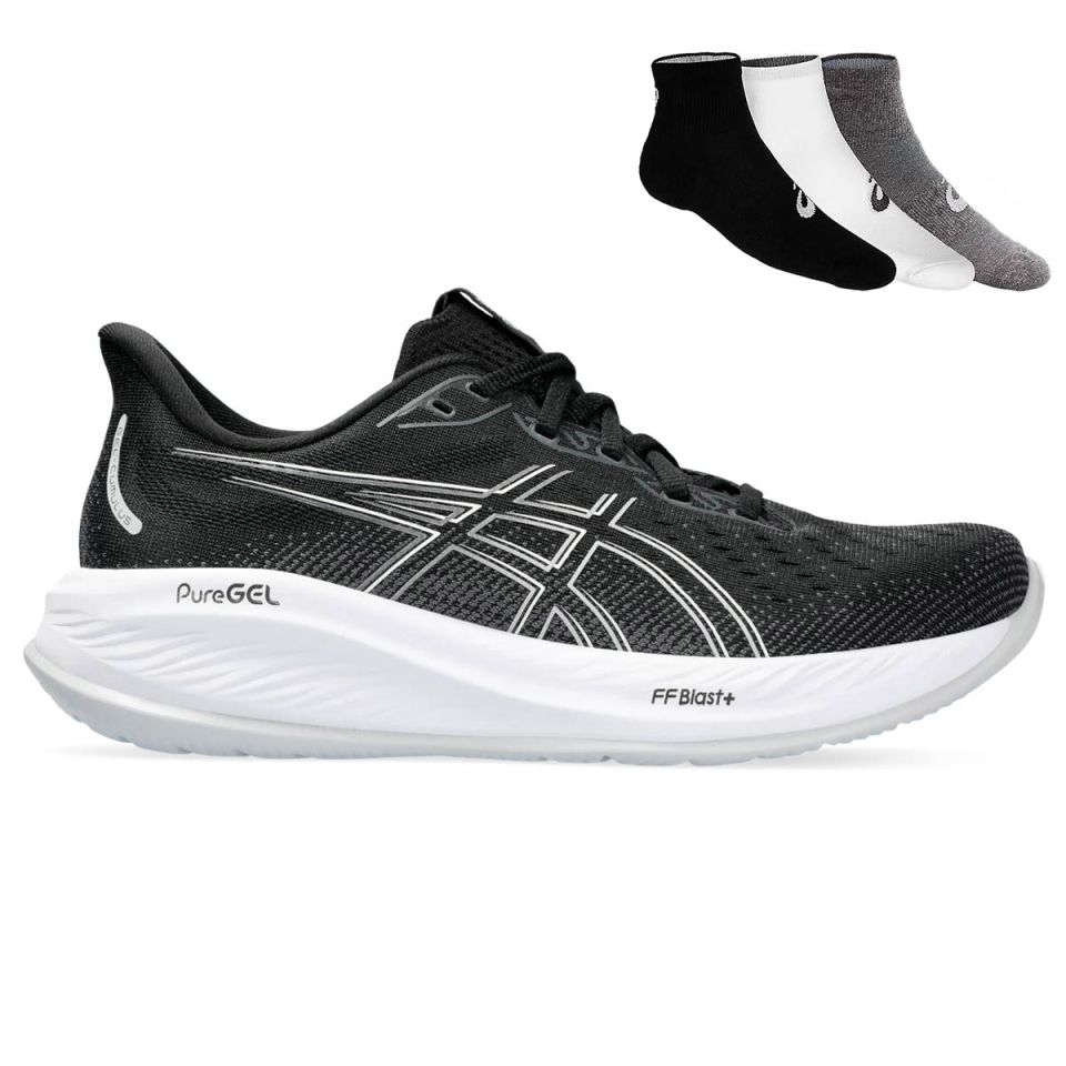 Asics Gel Cumulus 26 (Narrow) + gratis Asics 3-pack sokken Dames (foto 1)