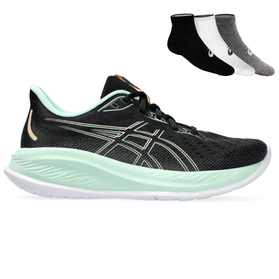 Asics Gel Cumulus 26 + gratis Asics 3-pack sokken Dames (foto 1)