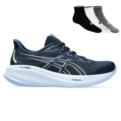 Asics Gel Cumulus 26 + gratis Asics 3-pack sokken Dames