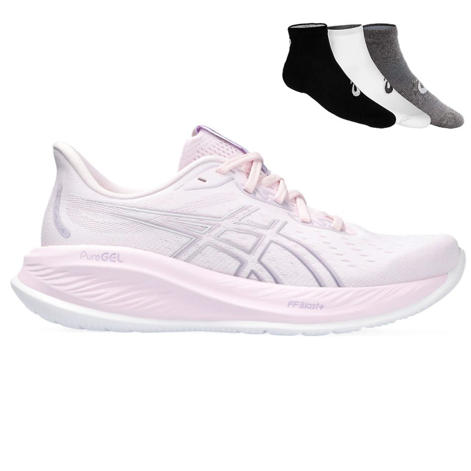 Asics Gel Cumulus 26 + gratis Asics 3-pack sokken Dames (foto 1)