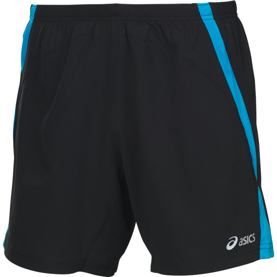 Asics 2-in 1 running short 7 inch zwart/blauw heren (foto 1)