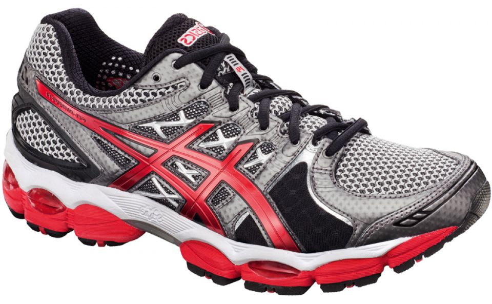 Asics Gel Nimbus 14 charcoal/red/black heren (foto 1)