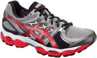 Asics Gel Nimbus 14 charcoal/red/black heren (foto 1)