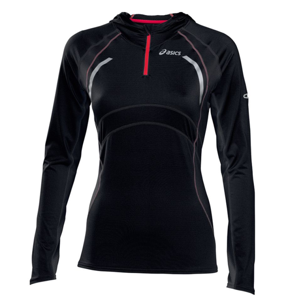 Asics shirt lange mouw Hoodie zwart dames (foto 1)
