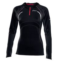 Asics shirt lange mouw Hoodie zwart dames
