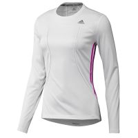 Adidas shirt lange mouw RSP crew wit/roze dames
