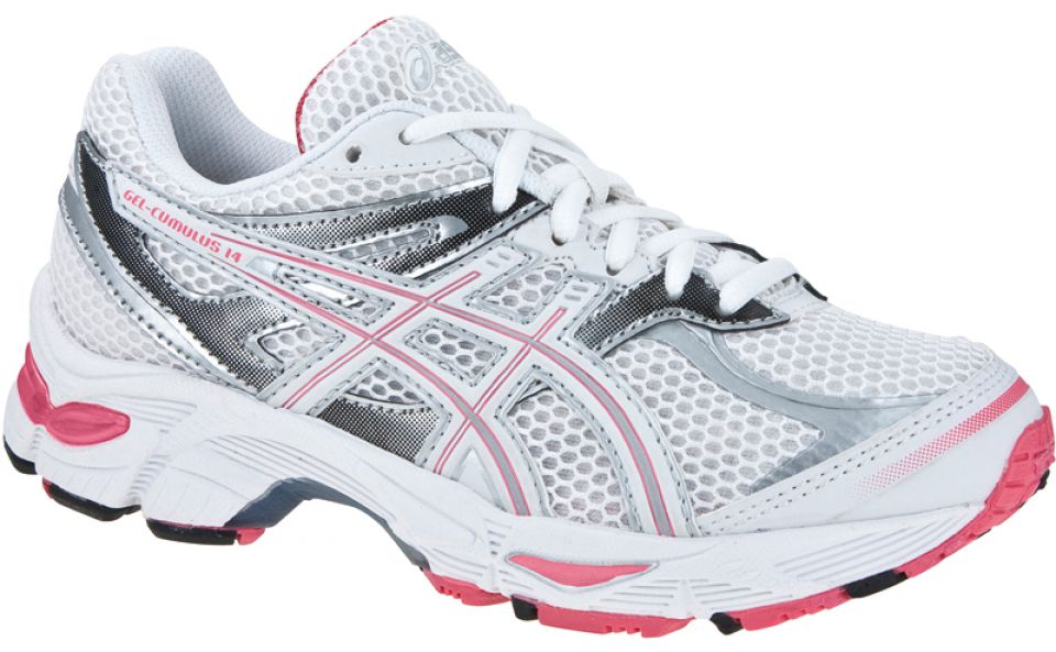 Asics Gel Cumulus 14 GS wit/roze kids (foto 1)