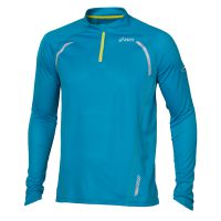 Asics shirt lange mouw 1/2 zip lichtblauw/neon heren