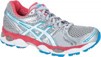 Asics Gel Nimbus 14 zilver/blauw/roze dames (foto 1)