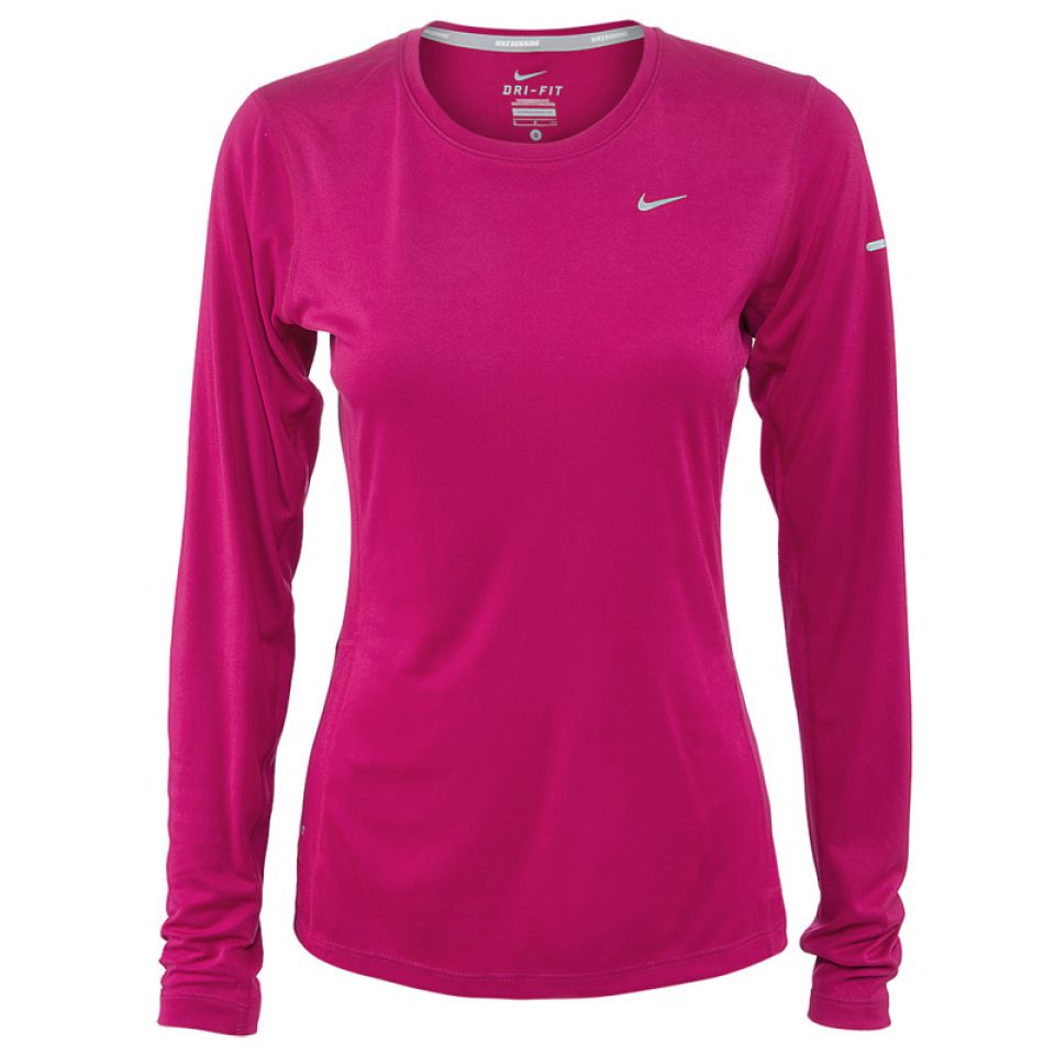 Nike shirt lange mouw Miler fuchsia kopen –