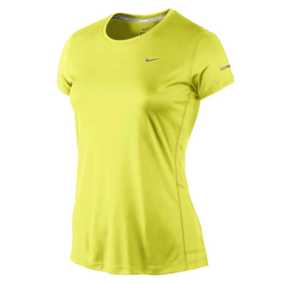 Nike shirt Miler geel dames kopen – Dames