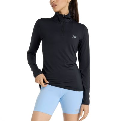 New Balance shirt lange mouw 1/2 zip Sport Quarter Dames
