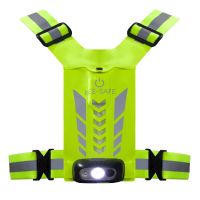 Bee-Safe reflectievest LED lamp USB met telefoonzak (foto 1)