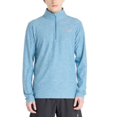 New Balance shirt lange mouw 1/2 zip Space Dye Heren