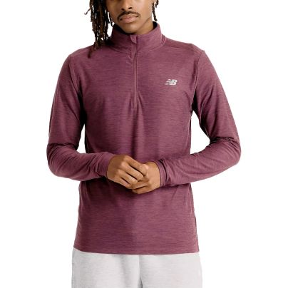 New Balance shirt lange mouw 1/4 zip Space Dye Heren