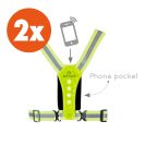 Bee-Safe reflectievest LED lampjes USB met telefoonzak (2 stuks)