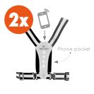 Bee-Safe reflectievest LED lampjes USB met telefoonzak (2 stuks)