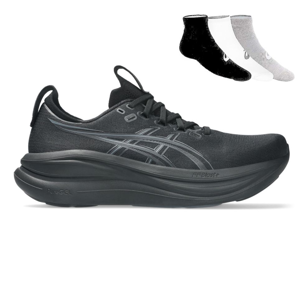 Asics Gel Nimbus 28 + Gratis Asics 3-pack sokken Heren (foto 1)
