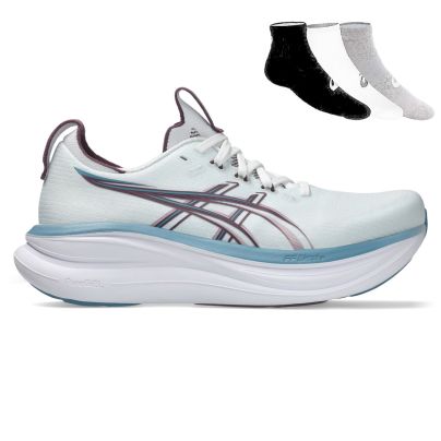 Asics Gel Nimbus 28 + Gratis Asics 3-pack sokken Dames