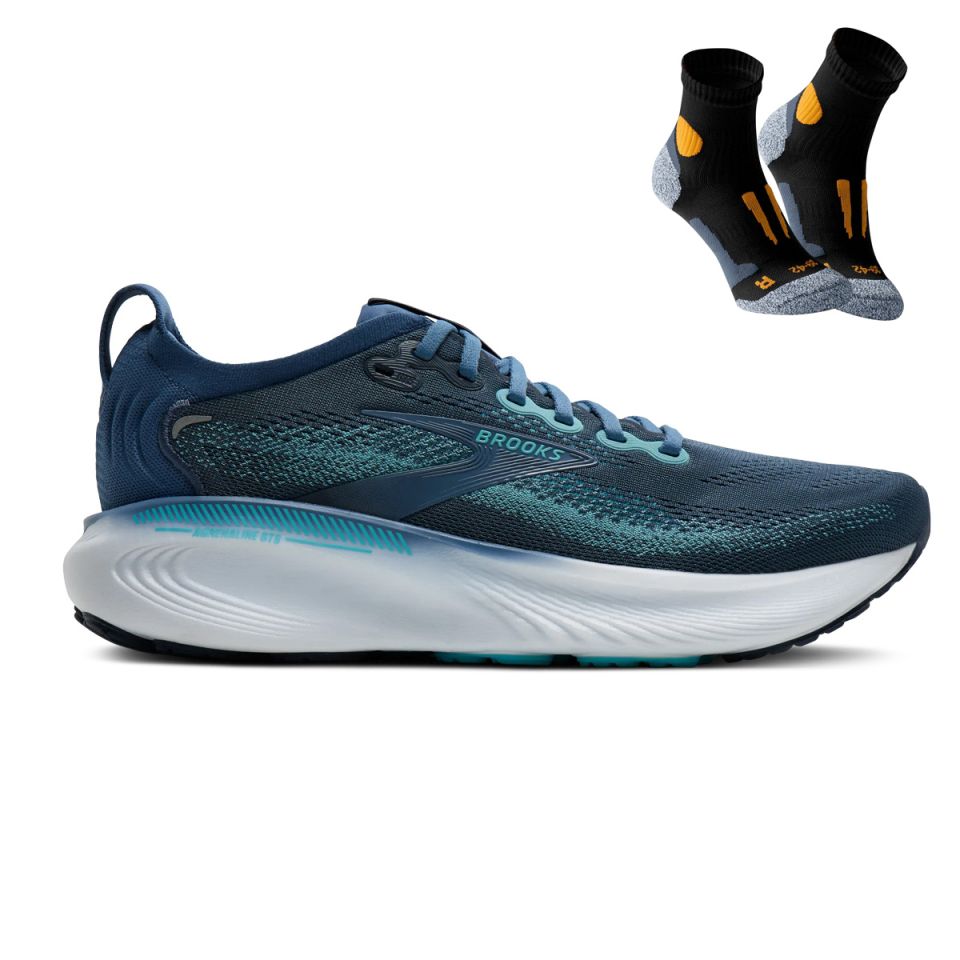 Brooks Adrenaline GTS 25 (NARROW) + Gratis Performance sokken zwart Heren (foto 1)