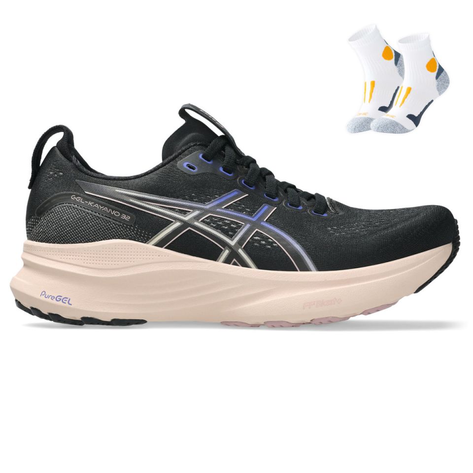 Asics Gel Kayano 32 + Gratis Performance sokken wit Dames (foto 1)