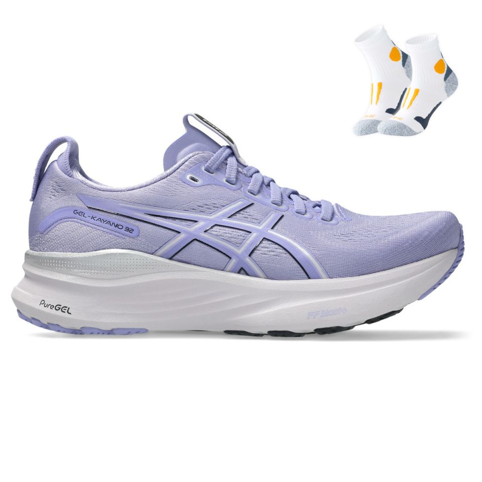 Asics Gel Kayano 32 + Gratis Performance sokken wit Dames (foto 1)