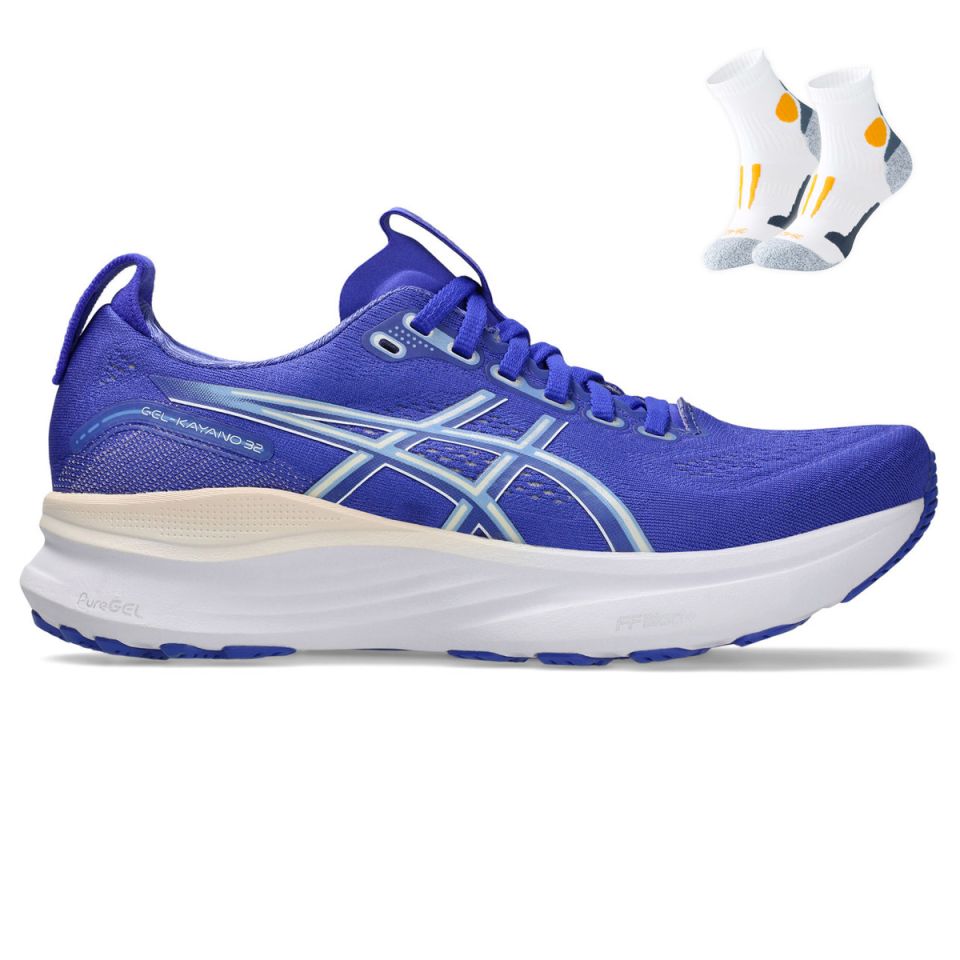 Asics Gel Kayano 32 + Gratis Performance sokken wit Dames (foto 1)